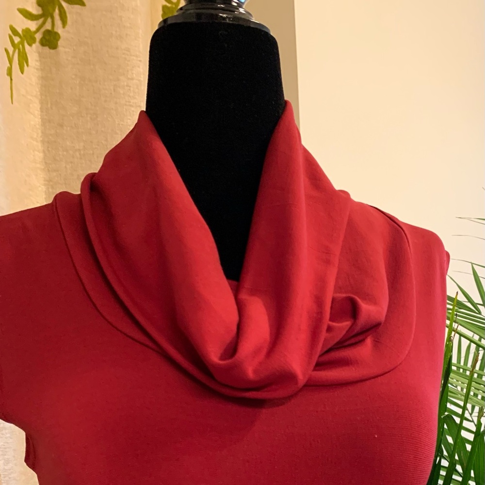 Cowl-neck Fitted Dress